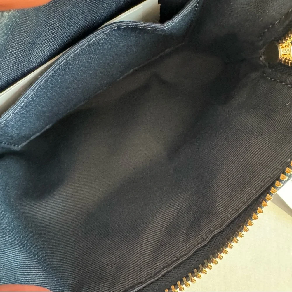 Coach CDF35 Corner Zip Wristlet Signature Denim Rainbow Indigo Multi NWT - Picture 15 of 16